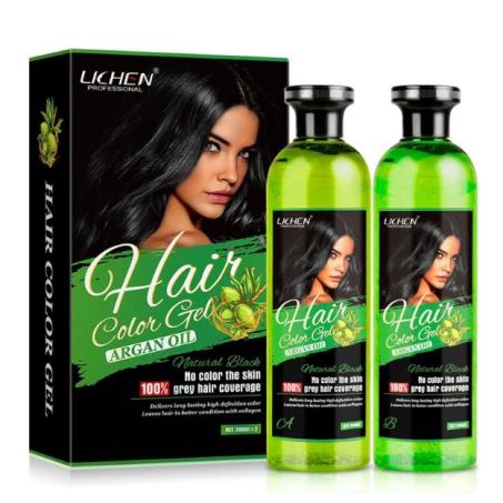 Lichen Hair Color Gel Natural Black (Argan Oil) 500Ml In Pakistan