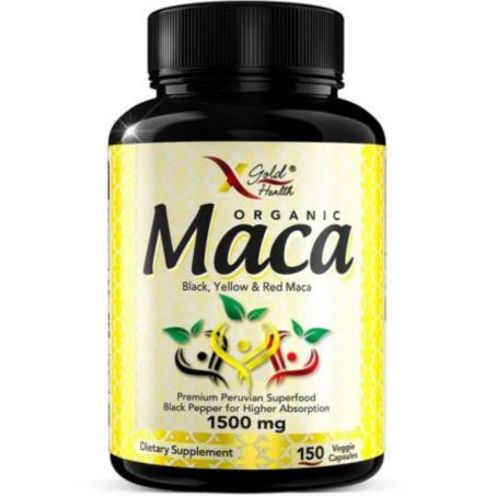 X Gold Health Organic Maca Root Powder Capsules Black In Pakistan
