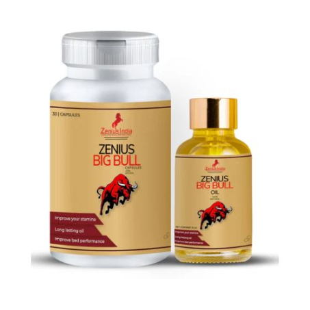 Zenius Big Bull Kit (30 Capsules & 50ml Oil) In Pakistan