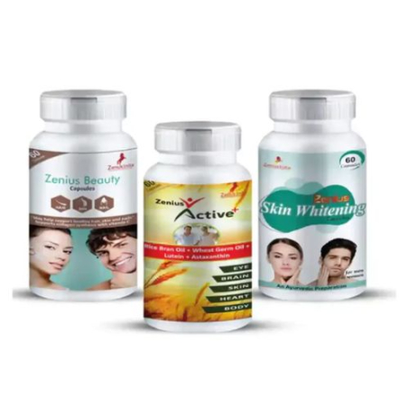 Zenius Skin Whitening Kit For Multivitamin & Energy Booster Capsule, (Pack Of 3)