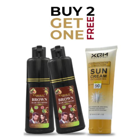 Pack of 2 Dark Brown With XQM Sun Cream In Pakistan