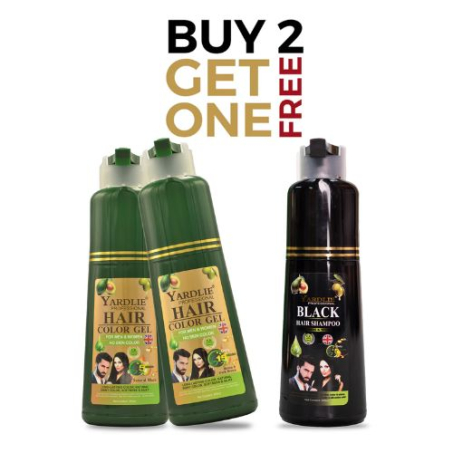 2 Brown & Dark Brown Hair Color Gel with Free Yardlie Natural Black Hair Color Shampoo