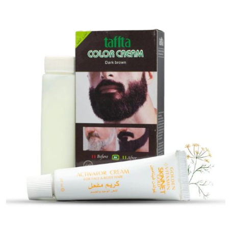 Taffta Fast Beard & Mustache Color Cream For Face & Body Hairs 30ml In Pakistan