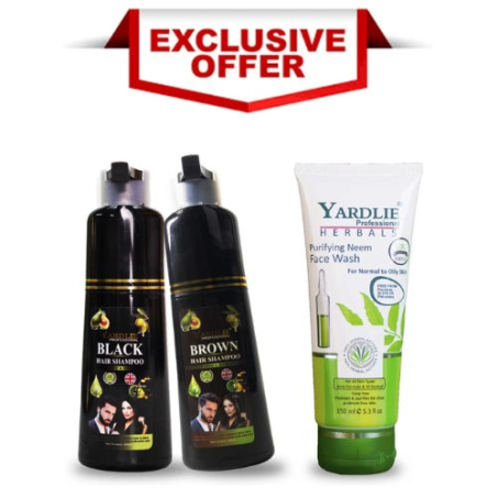 Pack of 2 Dark Brown and Yardlie Neem Face wash In Pakistan