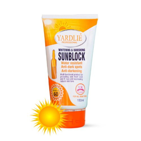 Yardlie Professional Sunblock UK Based Cream Formula 120ml In Pakistan