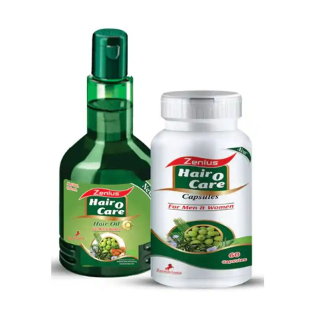 Zenius Hair O Care Kit For Hair Growth Oil & Capsules, 100ml Oil & 60 Capsules