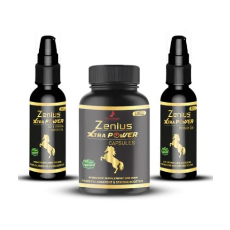 Zenius Xtra Power Kit For Man (60 Capsules & 50ml Oil & 50ml Gel) In Pakistan