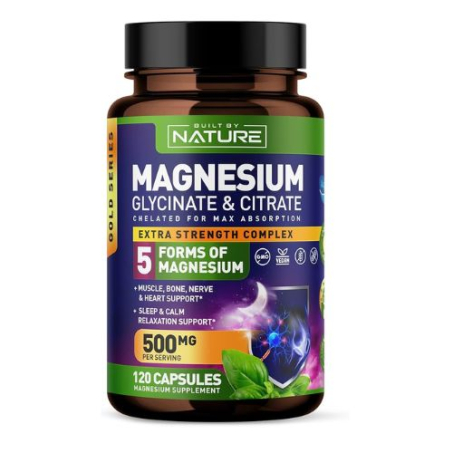 Magnesium Glycinate And Citrate 500mg - Built By Nature In Pakistan