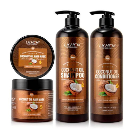 Lichen Professional Coconut Oil Shampoo and Conditioner Hair Mask Set (Pack Of 3)