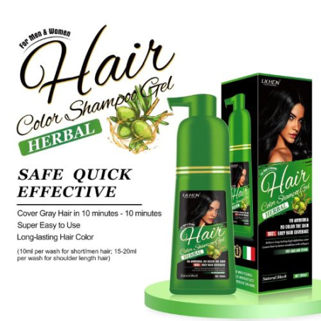 Lichen Hair Color Shampoo Gel Natural Black (Argan Oil) - 200ml In Pakistan
