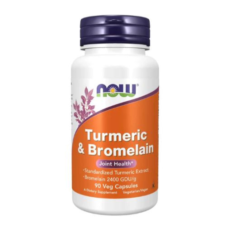 Now Foods Turmeric & Bromelain - 90 Veg Capsules In Pakistan